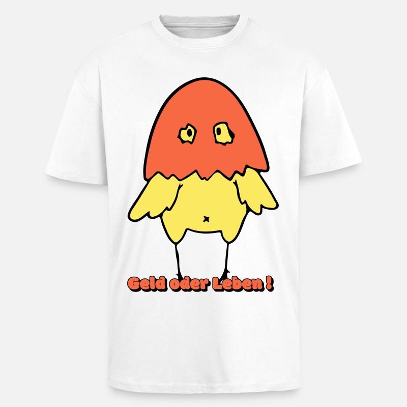 Geld oder Leben!  - Oversized Heavyweight Unisex T-Shirt - Weiß