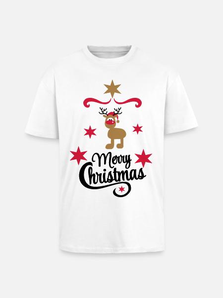 Noël - T-shirt unisexe oversize épais - blanc