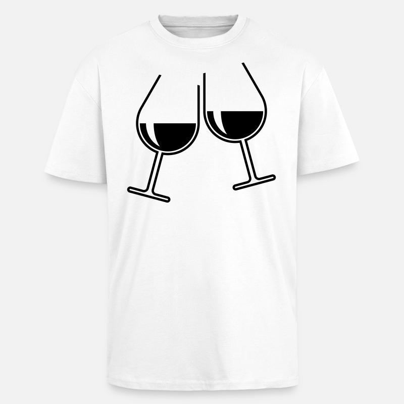 X2x GuteLaune (Black) - Unisex Oversized Heavyweight T-shirt - white