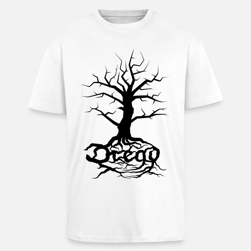 Dread Tree Black - T-shirt unisexe oversize épais - blanc