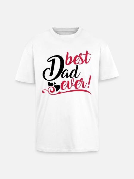 best Dad ever! - Unisex Oversized Heavyweight T-shirt - white