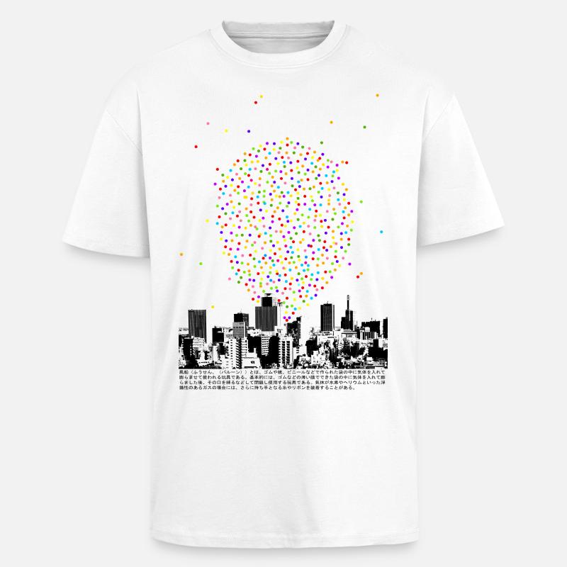 Luftballon - Oversized Heavyweight Unisex T-Shirt - Weiß