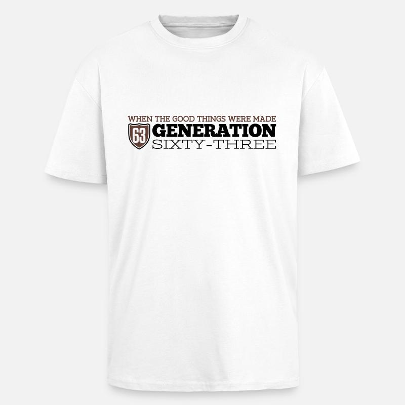 Generation 63 - Oversized Heavyweight Unisex T-Shirt - Weiß