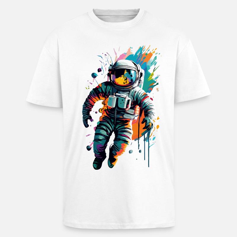 Astronaute dans l’espace spatial - Astronaut Space - T-shirt unisexe oversize épais - blanc