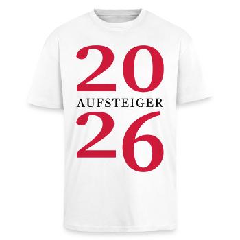 Promu Promotion 2026 - T-shirt unisexe oversize épais - blanc - Devant - Alina (178cm) & Michal (187cm)