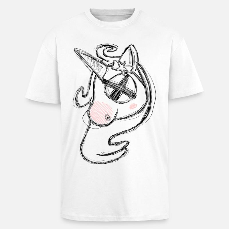 Dead Uni Grey - Unisex Oversized Heavyweight T-shirt - white