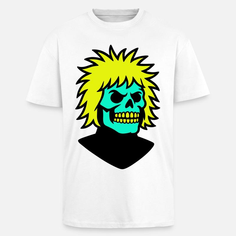 Skullman mit cooler Frisur - Oversized Heavyweight Unisex T-Shirt - Weiß