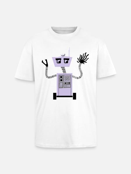 Robot - Unisex Oversized Heavyweight T-shirt - white