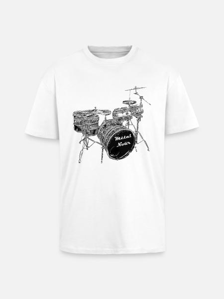 batterie - T-shirt unisexe oversize épais - blanc
