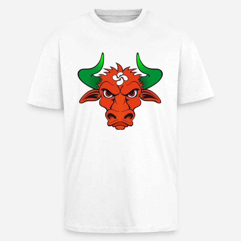 Baskische Stier - Oversized Heavyweight Unisex T-Shirt - Weiß