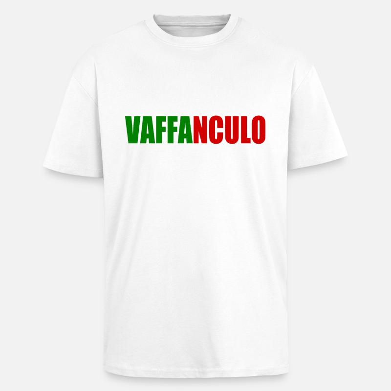 Vaffanculo - T-shirt unisexe oversize épais - blanc