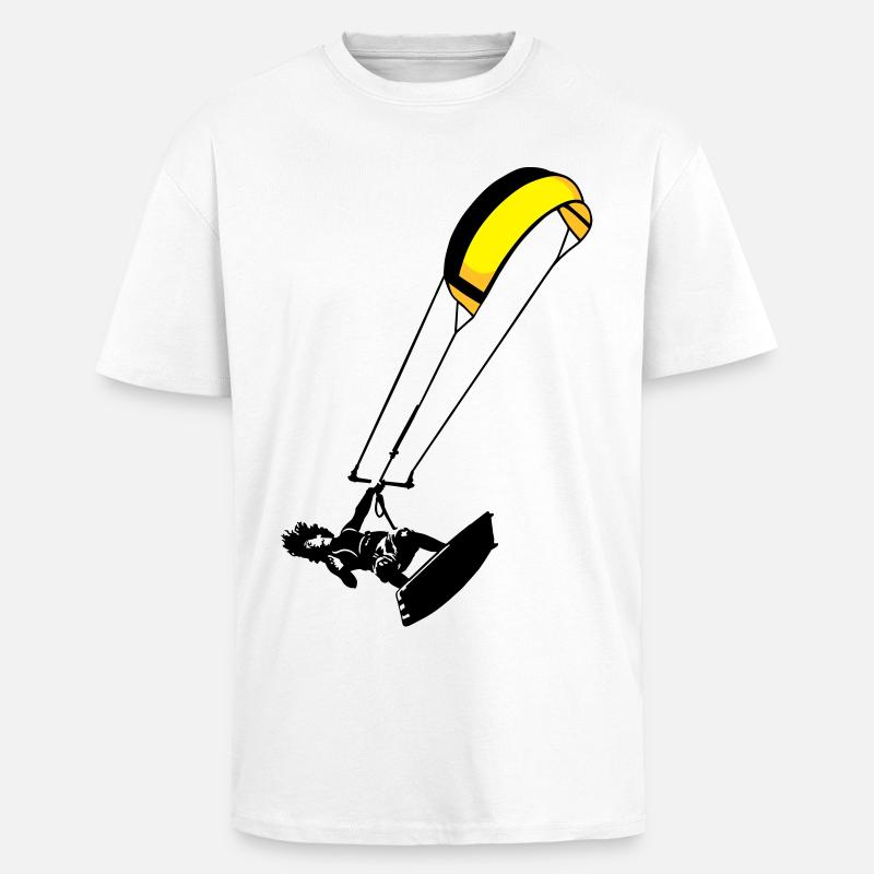 Kitesurfeur flex - T-shirt unisexe oversize épais - blanc