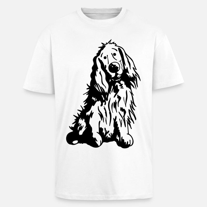 Mignon Cocker Spaniel Anglais - T-shirt unisexe oversize épais - blanc