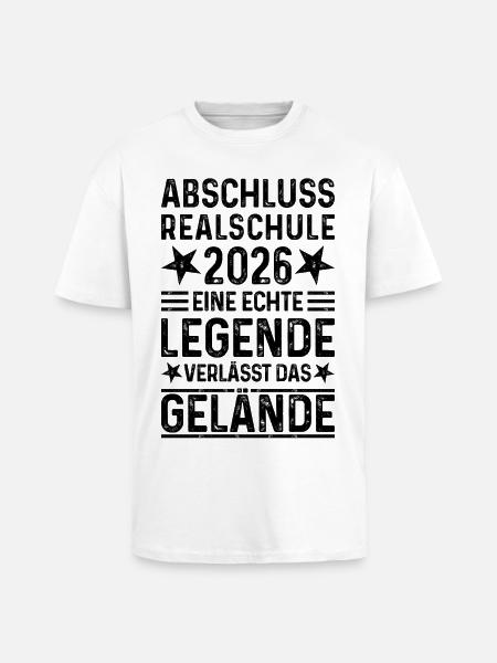 Realschule Abschluss 2026 - Oversized Heavyweight Unisex T-Shirt - Weiß