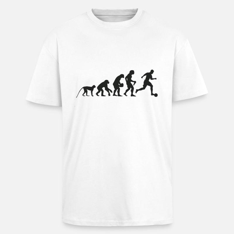 Evolution Soccer - T-shirt unisexe oversize épais - blanc