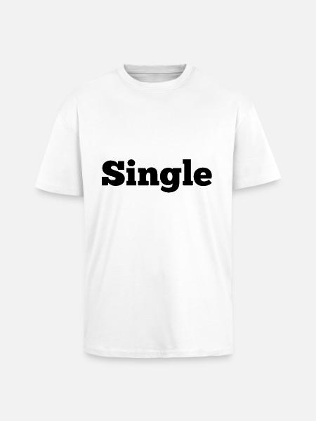single - Unisex Oversized Heavyweight T-shirt - white