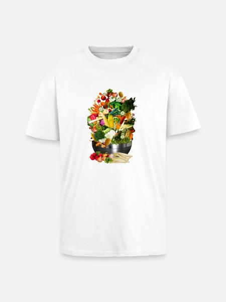 VEGAN COLLECTION - Unisex Oversized Heavyweight T-shirt - white