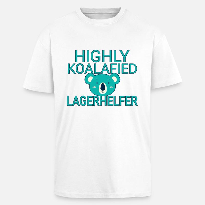 Assistante d’entrepôt Koalafied - T-shirt unisexe oversize épais - blanc