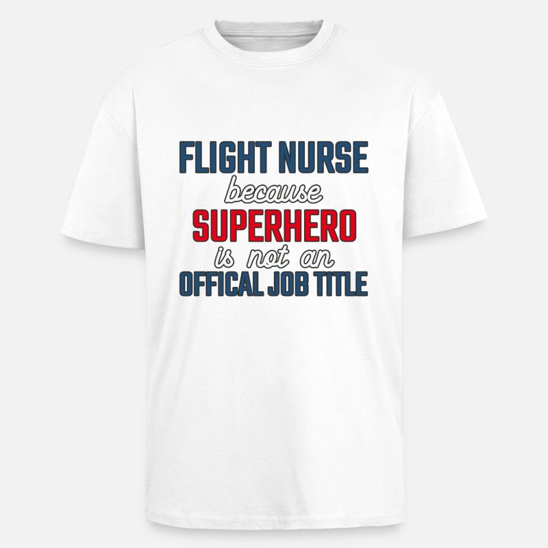 Flight Nurse Superhero Luftrettung - Oversized Heavyweight Unisex T-Shirt - Weiß