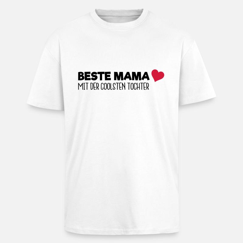 Beste Mama - Oversized Heavyweight Unisex T-Shirt - Weiß