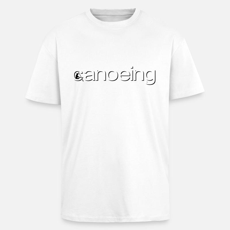 canoeing emboss - Unisex Oversized Heavyweight T-shirt - white