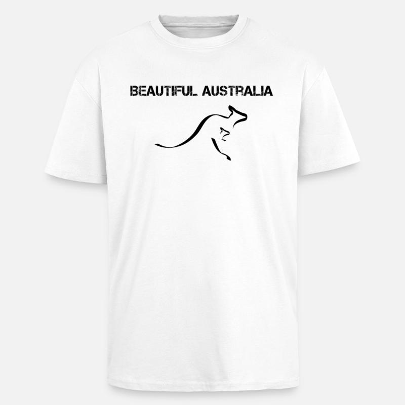 Beautiful Australia - Unisex Oversized Heavyweight T-shirt - white