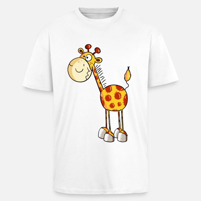 Drollige Giraffe - Giraffen - Comic - Fun - Oversized Heavyweight Unisex T-Shirt - Weiß