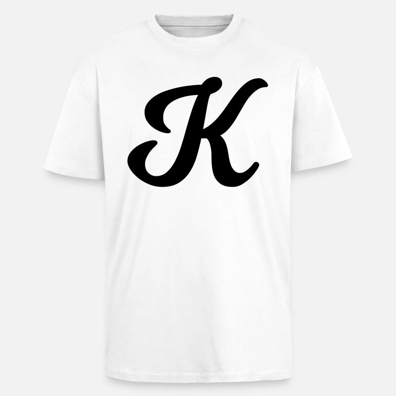 Keblem K - Unisex Oversized Heavyweight T-shirt - white