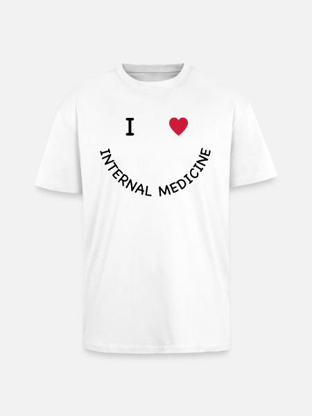 I love internal medicine - Unisex Oversized Heavyweight T-shirt - white
