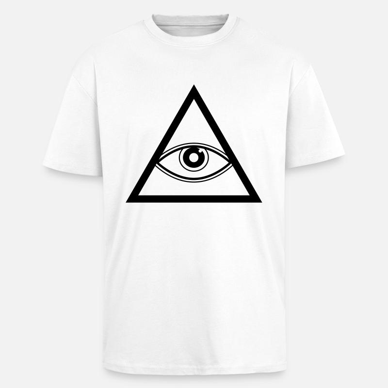 Triangle - Unisex Oversized Heavyweight T-shirt - white