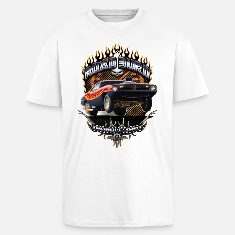 Barracuda Road Burn - Oversized Heavyweight Unisex T-Shirt - Weiß