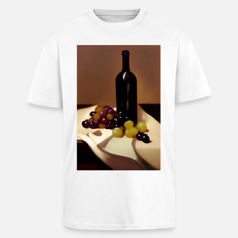 Wein Trinker - Oversized Heavyweight Unisex T-Shirt - Weiß