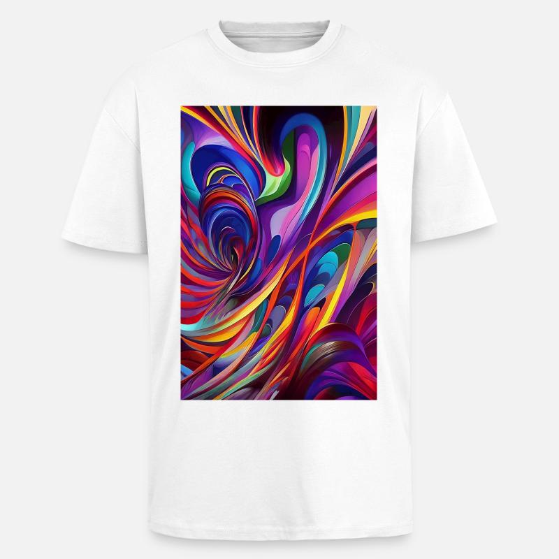 Abstrakte Kunst - Oversized Heavyweight Unisex T-Shirt - Weiß
