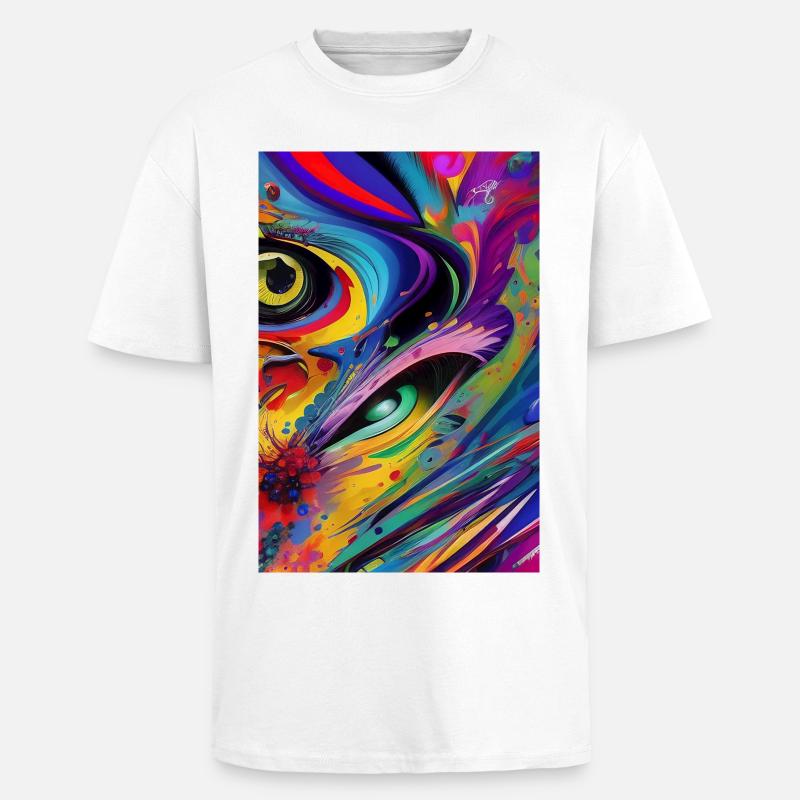 Abstrakte Kunst - Oversized Heavyweight Unisex T-Shirt - Weiß