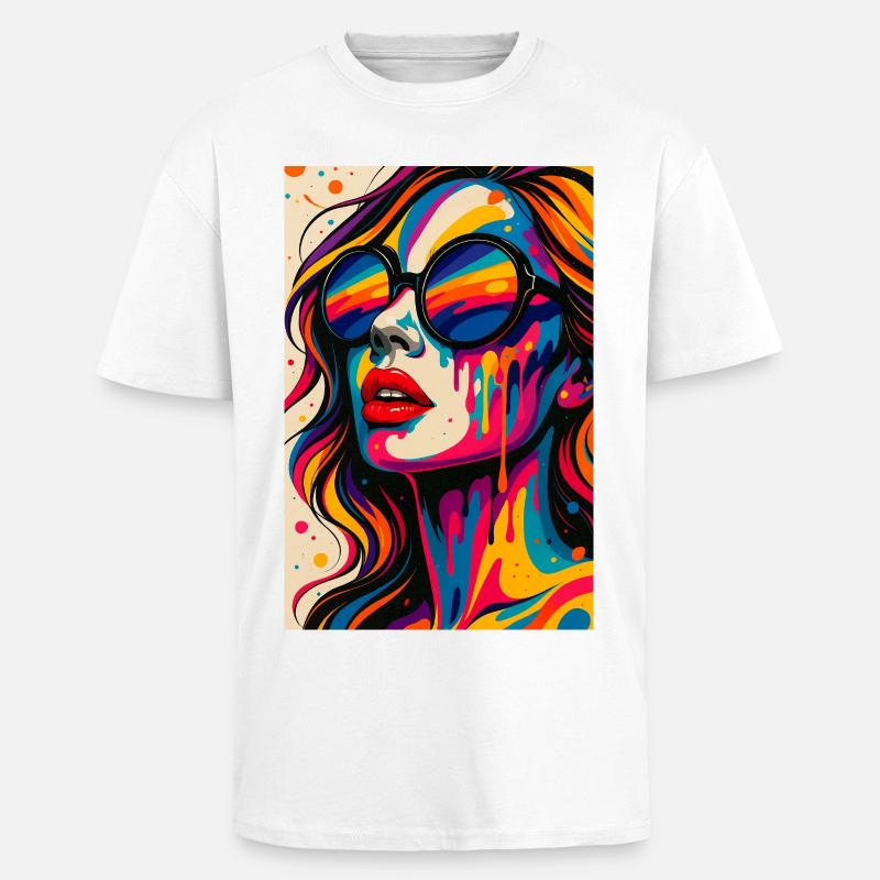 PLASTIC_BLISS - Oversized Heavyweight Unisex T-Shirt - Weiß