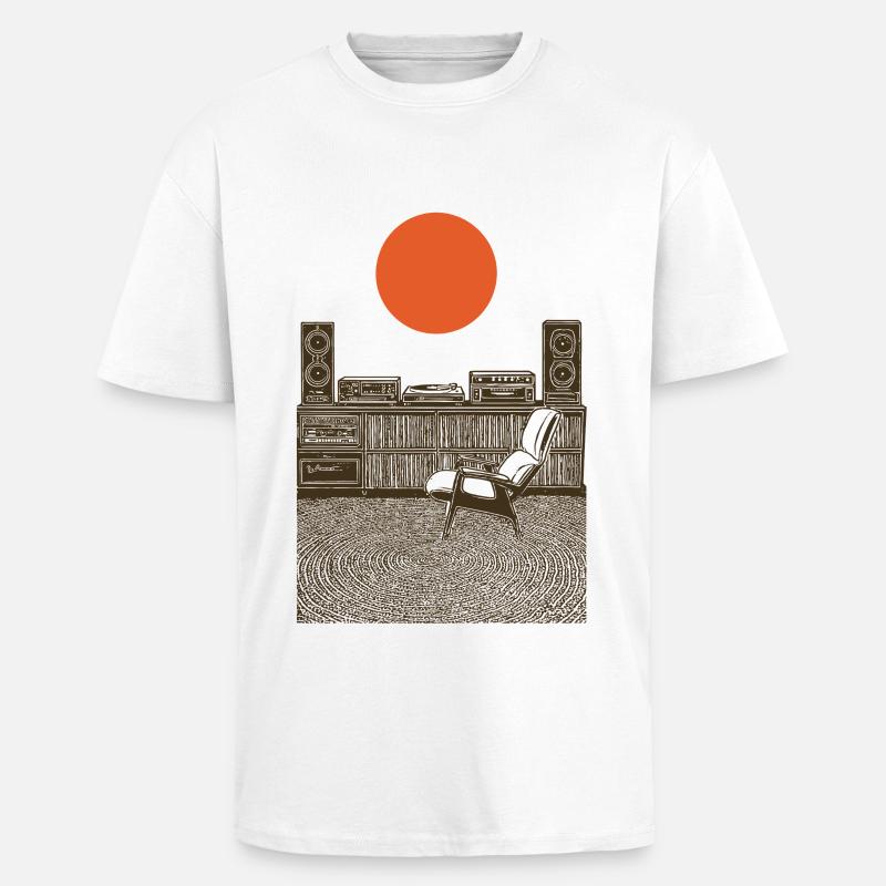 Audiogenuss - Oversized Heavyweight Unisex T-Shirt - Weiß