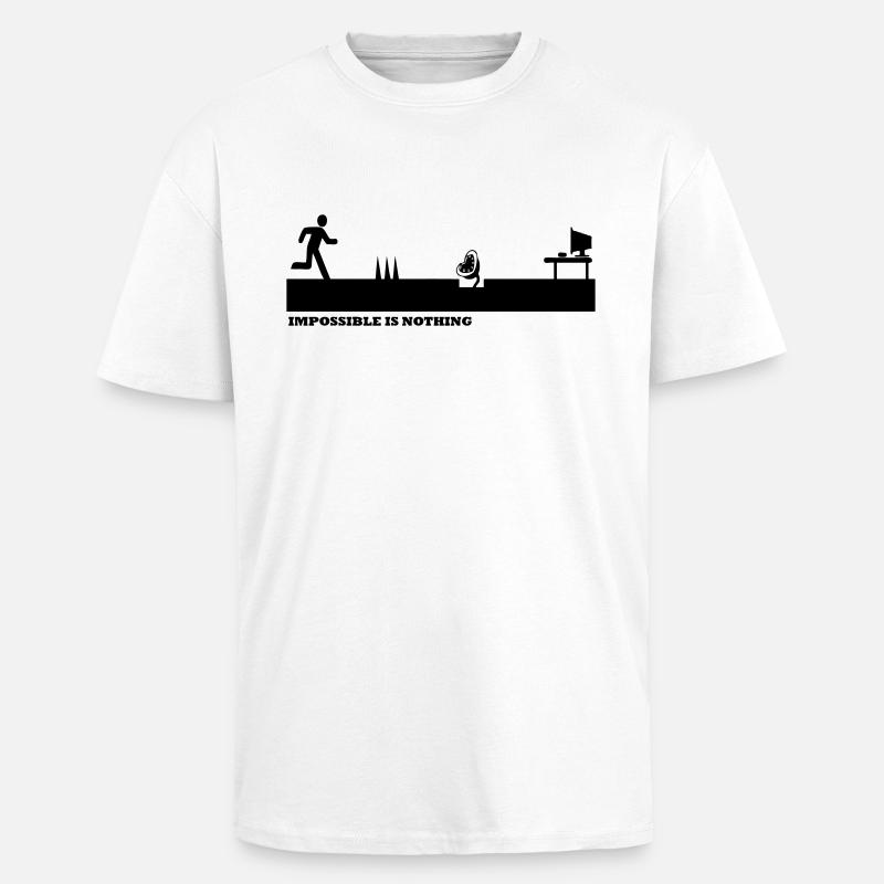 Impossible Is Nothing - T-shirt unisexe oversize épais - blanc