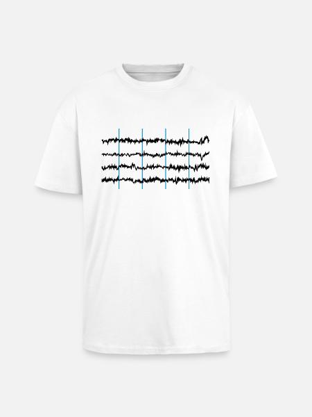 brainwaves - Oversized Heavyweight Unisex T-Shirt - Weiß