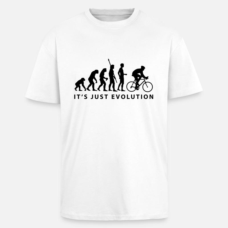 biker evolution - Unisex Oversized Heavyweight T-shirt - white