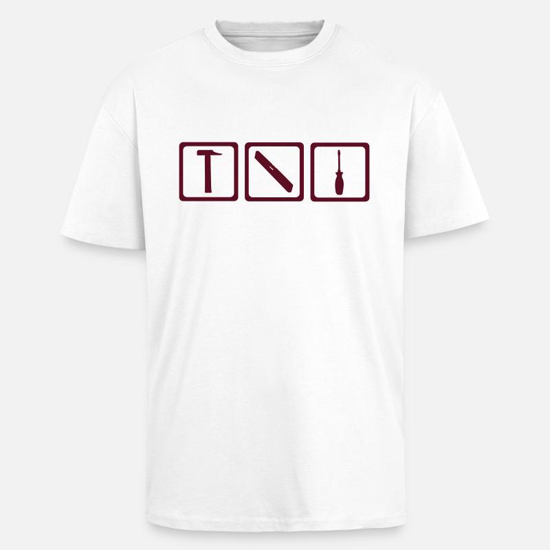 Tools - Craftsman - Unisex Oversized Heavyweight T-shirt - white