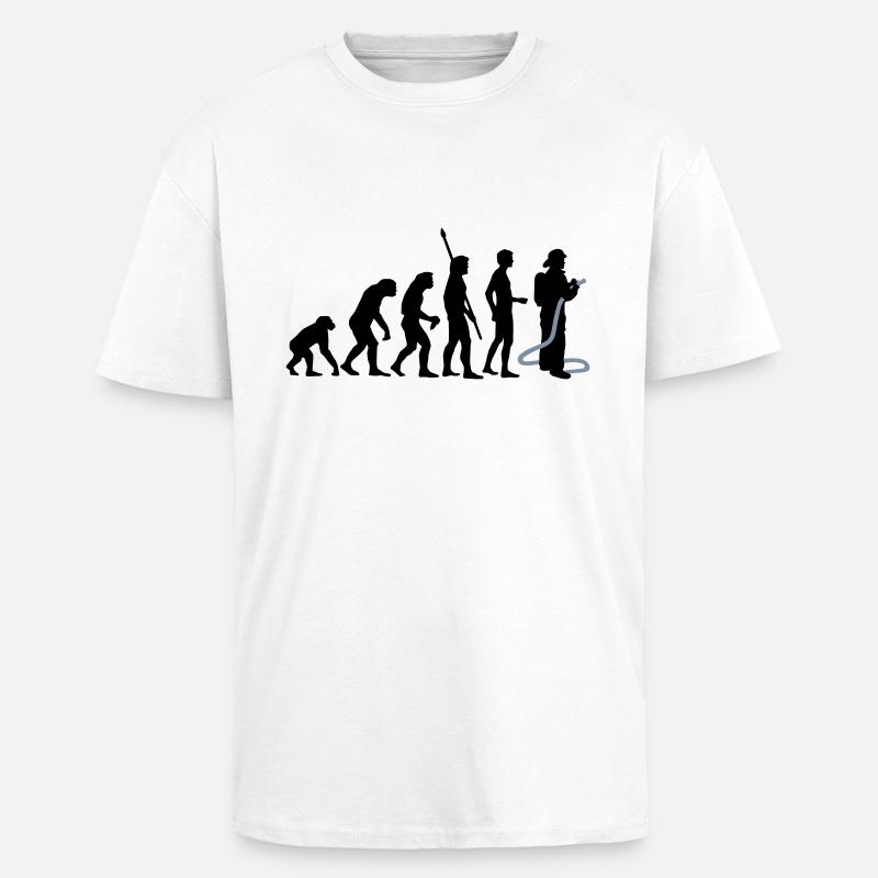 evolution_feuerwehr_b_2c - Unisex Oversized Heavyweight T-shirt - white