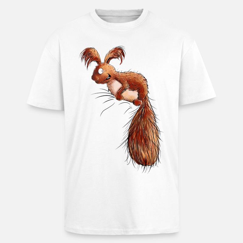 Drolliges Eichhörnchen Wildtier - Oversized Heavyweight Unisex T-Shirt - Weiß