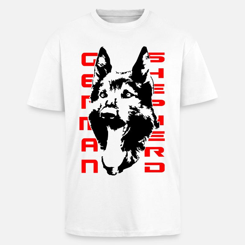 Wunderschöner Schäferhund Kopf - Oversized Heavyweight Unisex T-Shirt - Weiß
