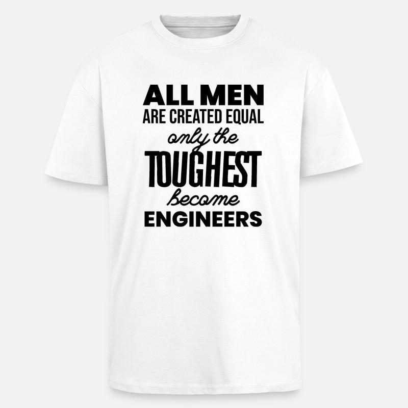 Ingénieur - T-shirt unisexe oversize épais - blanc