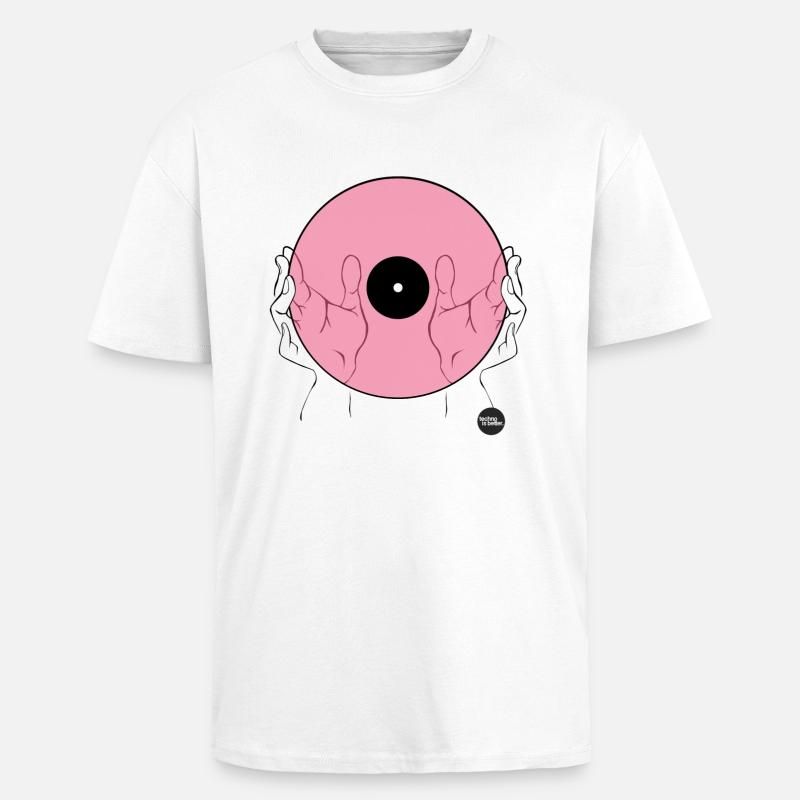 lets play techno - Oversized Heavyweight Unisex T-Shirt - Weiß