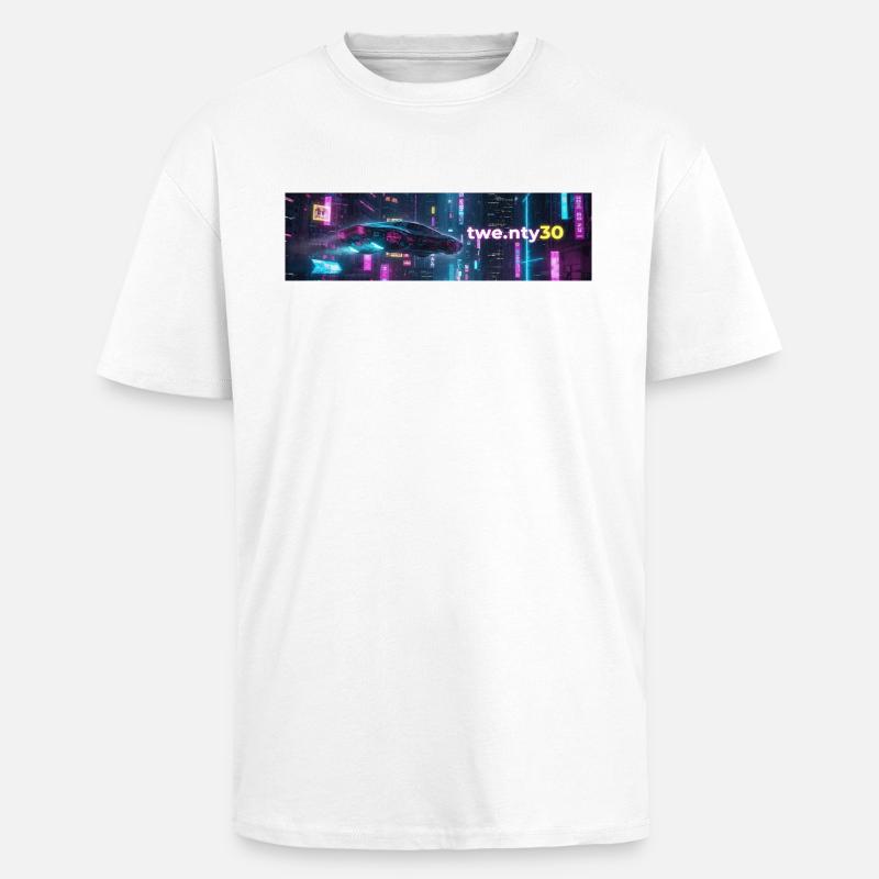 Conception de l’ouverture - T-shirt unisexe oversize épais - blanc
