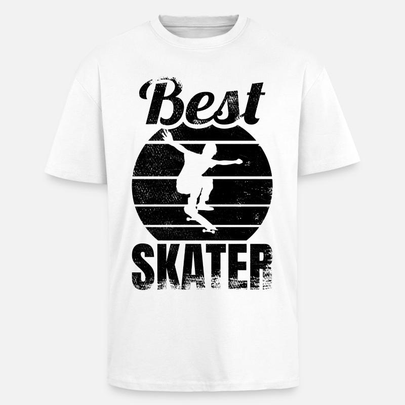 Bester Skateboarder - Oversized Heavyweight Unisex T-Shirt - Weiß