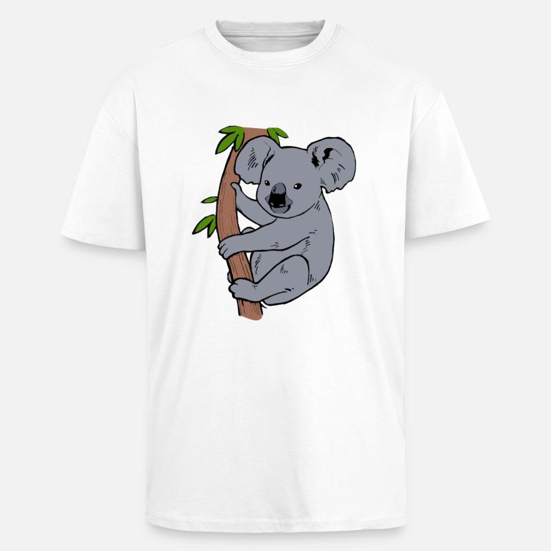 Koala - Oversized Heavyweight Unisex T-Shirt - Weiß