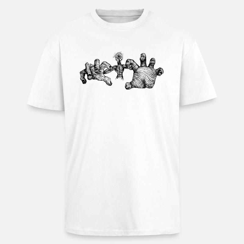 portée - T-shirt unisexe oversize épais - blanc