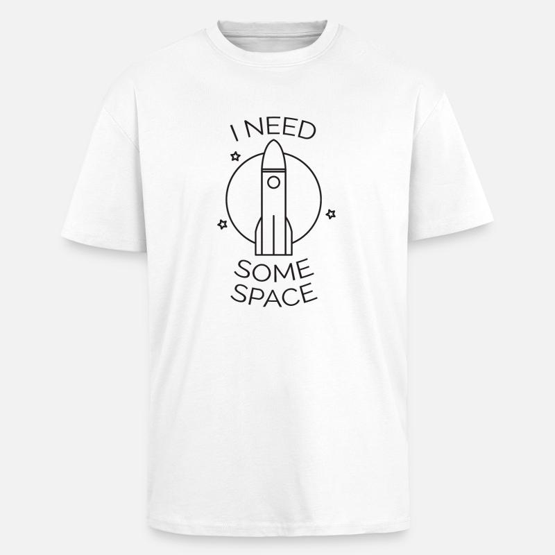 Fusée spatiale cadeau astronaute spatial - T-shirt unisexe oversize épais - blanc